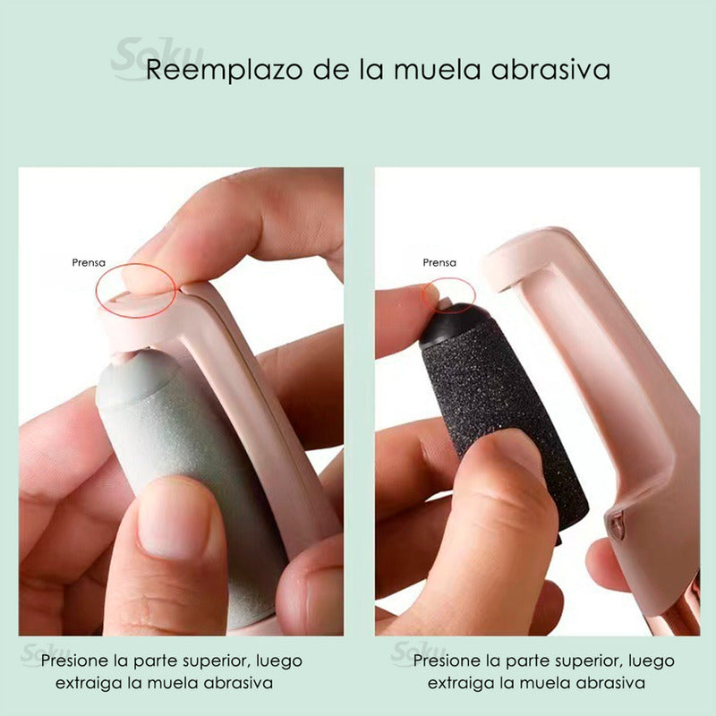 Soku Exfoliador Eléctrico Pedicura Rodillo Comodo Duradero