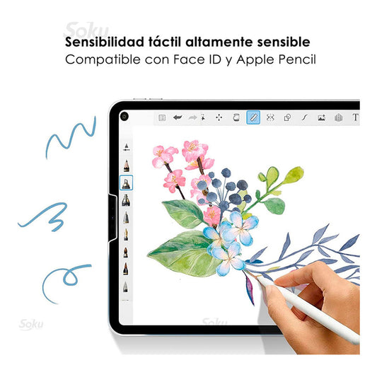Soku Cristal Templado 9h Hd Para iPad 11 A 13in Extra Fuerte