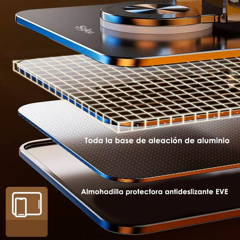 Soporte Aluminio Para iPad Tableta Cel 360° Profesional Soku