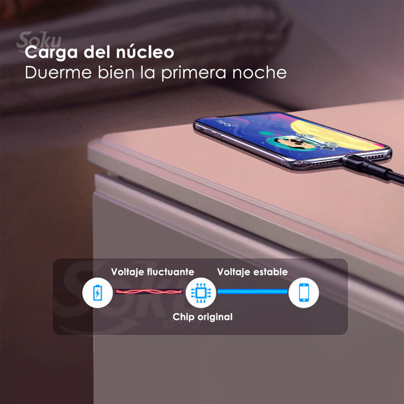 Soku Cable Pro Lighting A Usb C 3a 27w Pd Rudo Para iPhone