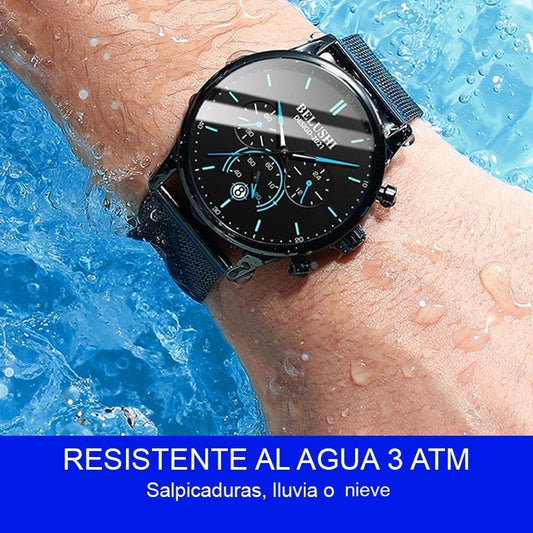 Reloj Hombre Acero Inoxidable Cronógrafo Real Fluorecente Bs