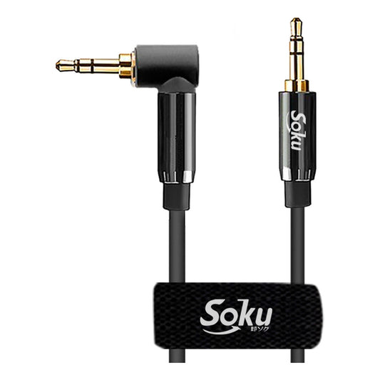 Cable Auxiliar 3.5mm Macho A Macho Auto Estéreo 3 Polos 24k