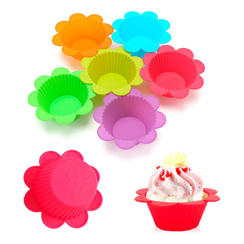 10 Moldes De Silicon Capacillos Para Cupcakes Muffin Panques