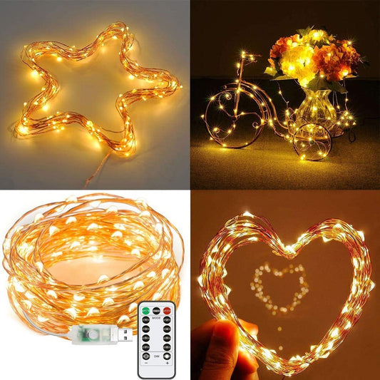 Tira Luces Decorativas Multicolor Usb 100 Led 10m Control