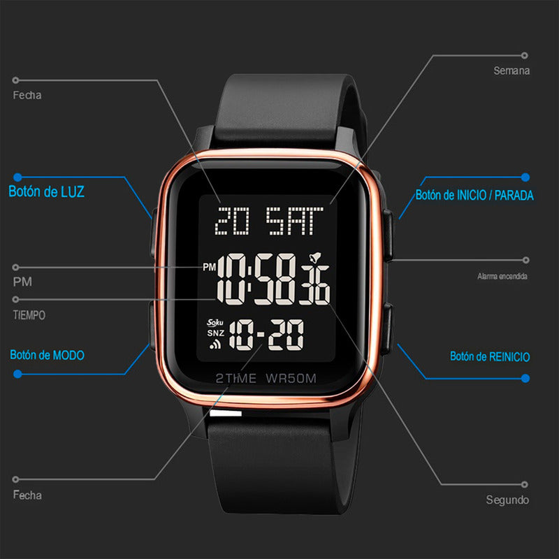 Soku Reloj Deportivo Minimalista Elegante Impermeable