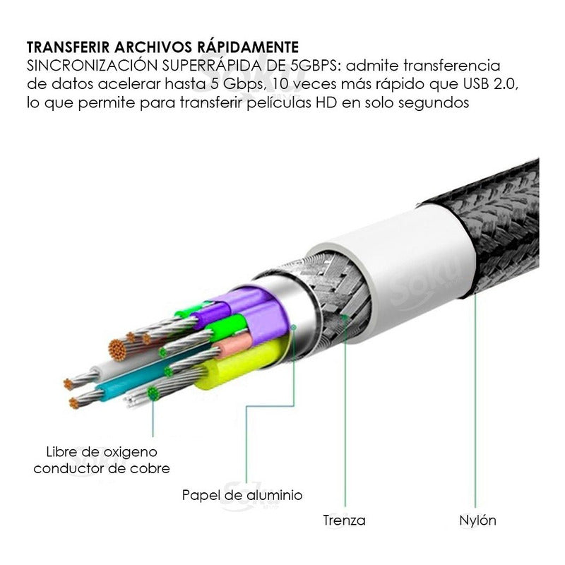 Adaptador Cable Otg Tipo C A Usb 3.0 Para Celular Mac