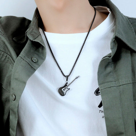 Soku Collar Personalizada Guitarra Música Acero Titanio