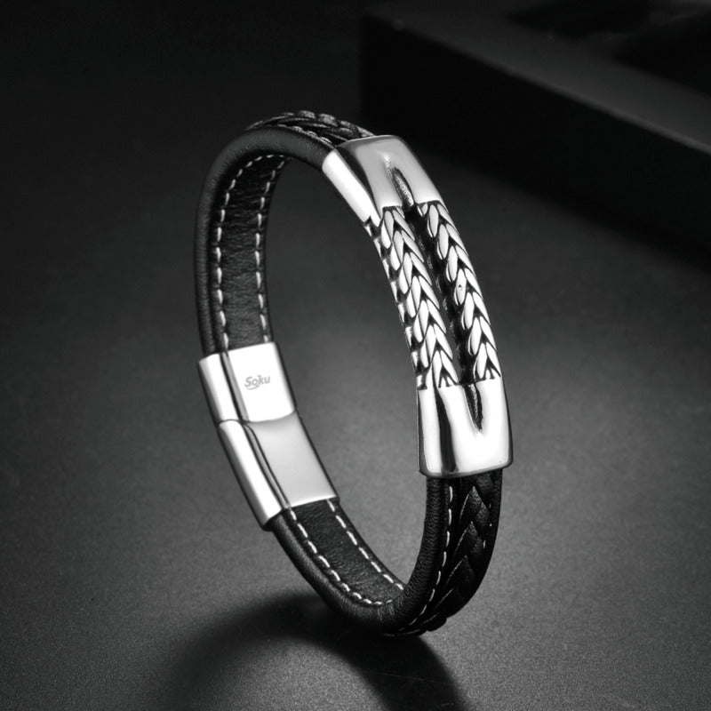 Soku Pulsera Personalizada Dragon King Inoxidable Micro Piel