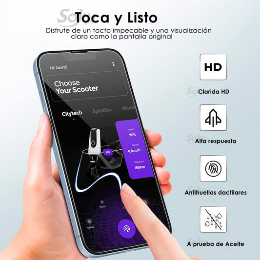 Soku Cristal Templado 9h Hd Para iPhone 14 Extra Fuerte