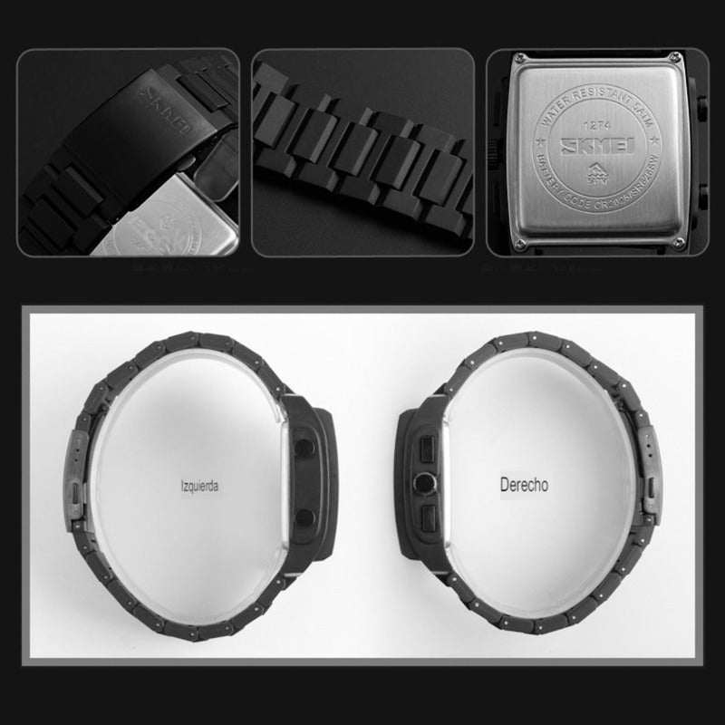 Reloj Dual Deportivo Sumergible 5 Bar Anti Shock Sk