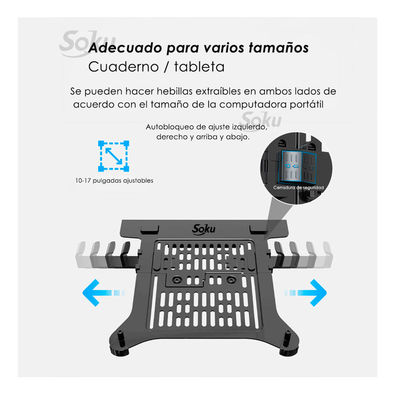 Soku Base Doble Monitor Grande 12kg Lap Ergonomico Dura Vida