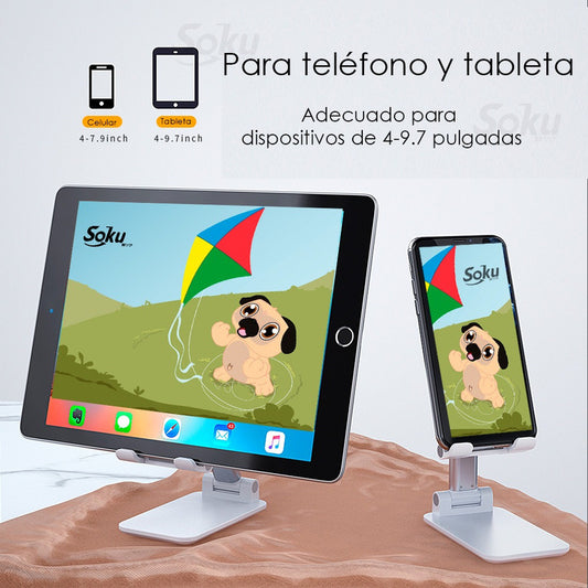 Soporte Aluminio Ajustable Porta Celular Tablet Consola