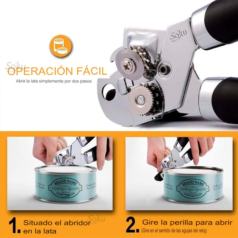 Abrelatas Mágico 3 En 1 Acero Inoxidable Original + Regalo
