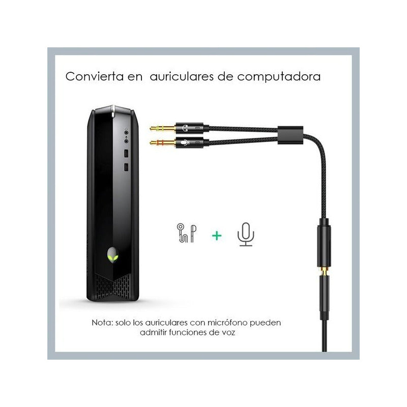Cable Divisor De Audio 3.5 Mm Para Micrófono Y Audifonos