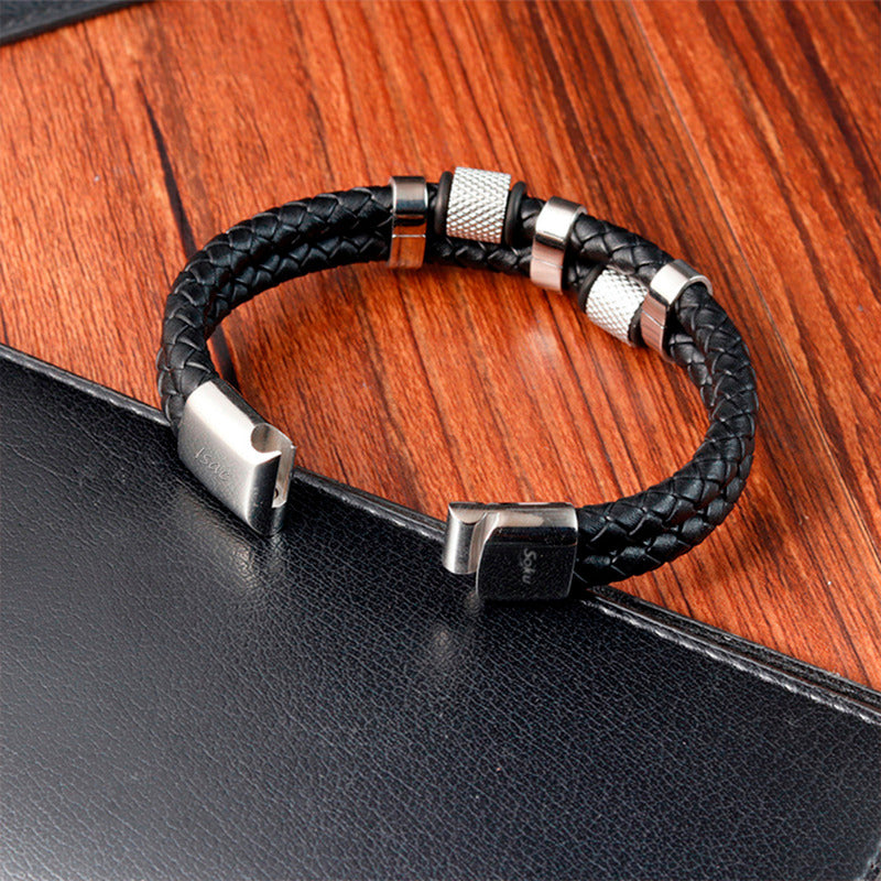 Soku Pulsera Personalizada Micro Piel Inoxidable Titanio