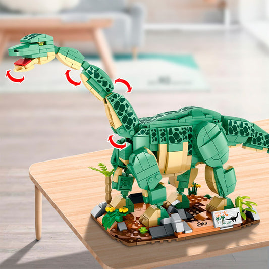 Soku Brontosaurio Articulado Niños Bloques Dino Coleccion