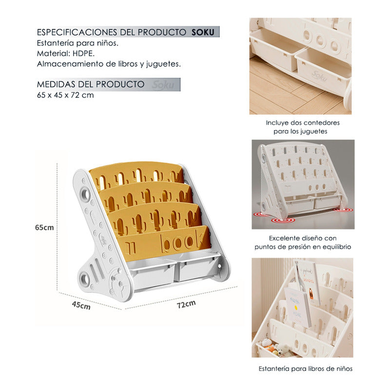 Soku Organizador Juguetes Libros Niños Kinder Ludoteca