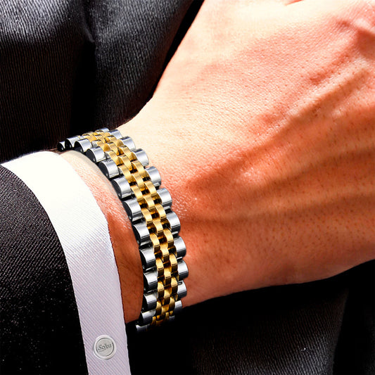 Soku Pulsera Brazalete Chapado Acero Inoxidable Premium
