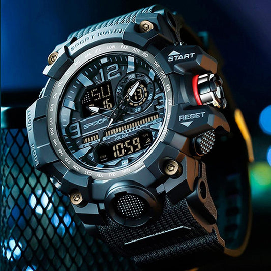 Reloj Dual Deportivo Militar Sumergible Uso Rudo Shock Sd