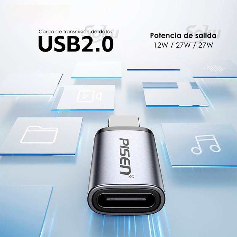 Adaptador Usb Tipo C A 8 Pines Para iPhone 8-14 27w