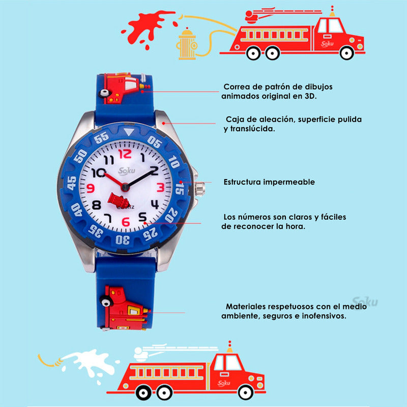 Soku Reloj Infantil Niños Kinder Primaria Facil Lectura