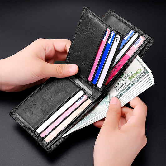 Soku Cartera Ejecutiva Antirrobo Rfi Piel Genuina Premium