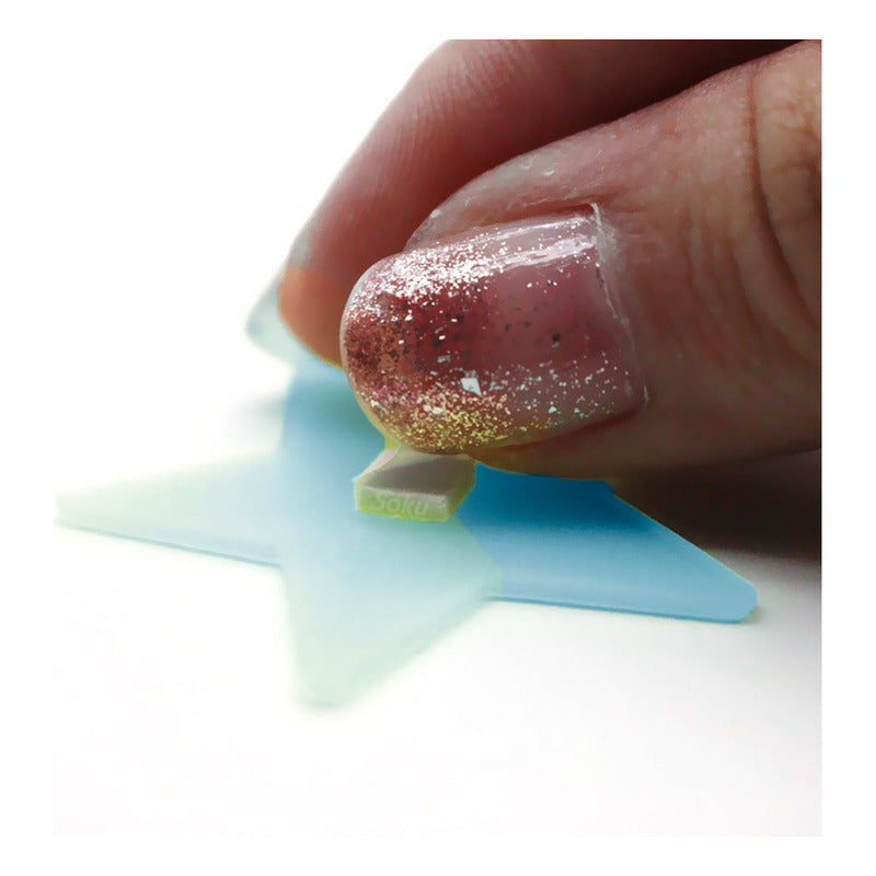 100 Estrellas Pared Stickers Neon Fosforescente Brilla Noche