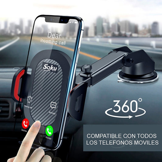 Porta Celular Soporte Gps Auto Universal Manos Libres 360º