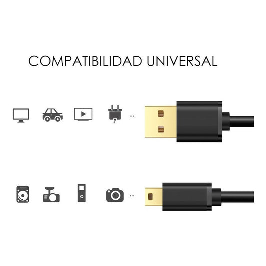 Cable Impresora Camara Banco Poder Usb 2.0 A Micro Usb 1.5 M