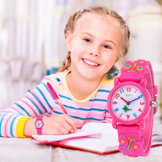 Reloj Niña Mariposa 3d Kawaii Impermeable Calidad