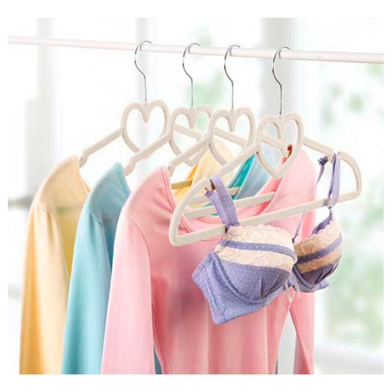 20 Ganchos Acero Terciopelo Organizador Closet Kawaii Soku