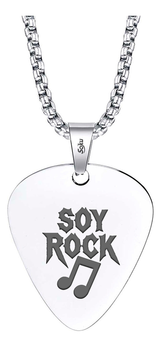 Soku Collar Dije Personalizado Colgante Púa Guitarra