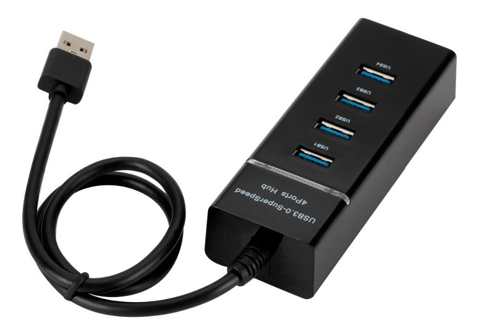Hub Usb 3.0 4 Puertos Para Mac Pc Ps4 Xbox Datos Carga