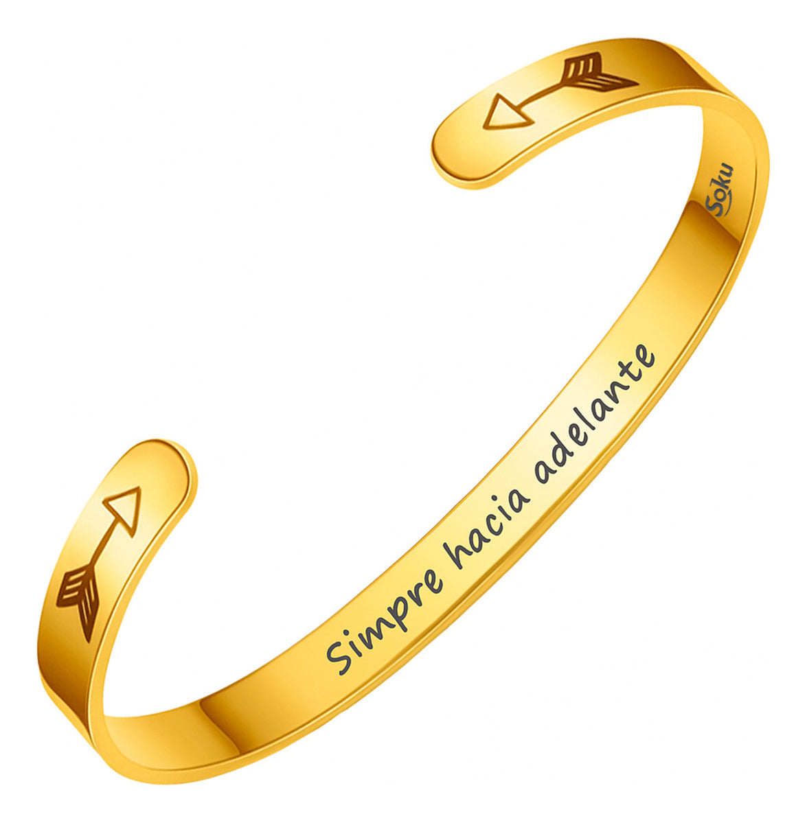 Soku Pulsera Dedicatoria Personalizada Grabado Mensaje Inoxi