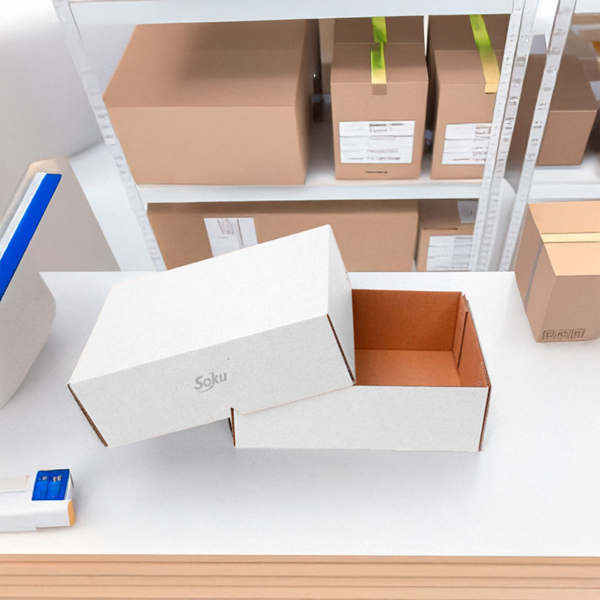 25 Caja Regalo Tapa Organiza Exhibicion Envíos Blanca