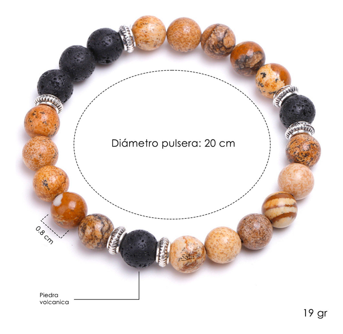 Pulsera De Pesas Con Turquesa Natural