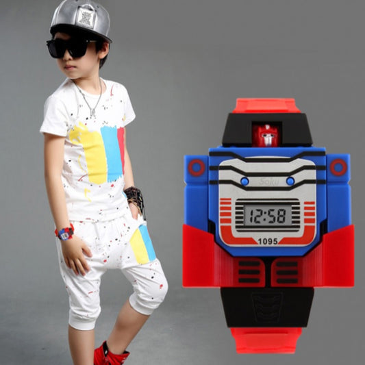 Reloj Robot Led Moda Niños Infantil Accion Regalo