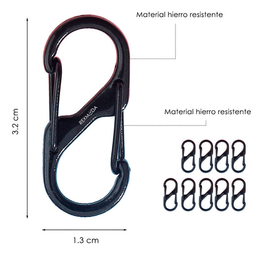 Rexmoda Hebilla De Senderismo Con Doble Hebilla En Forma S