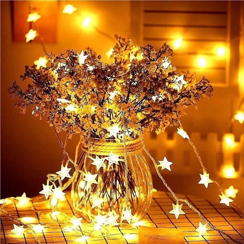 15 Serie Usb Luces Estrella Boda Evento Fiesta 20 Leds 3m