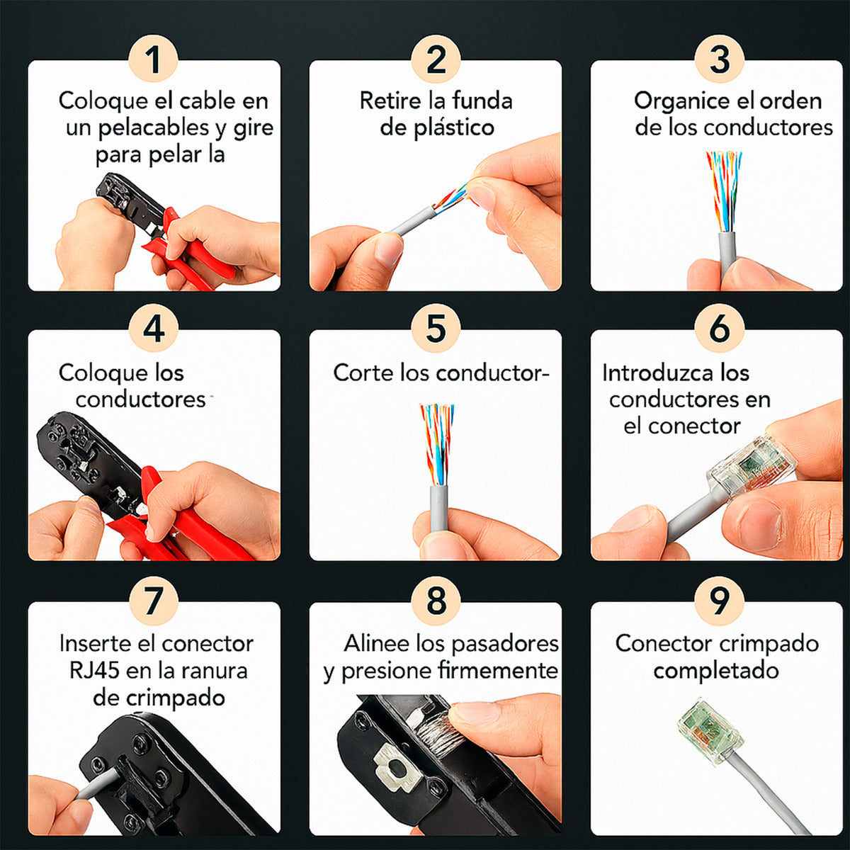 20x Plug Cat 5a Cat 6 8p8c 50 Micras Oro Cable Grueso Lote