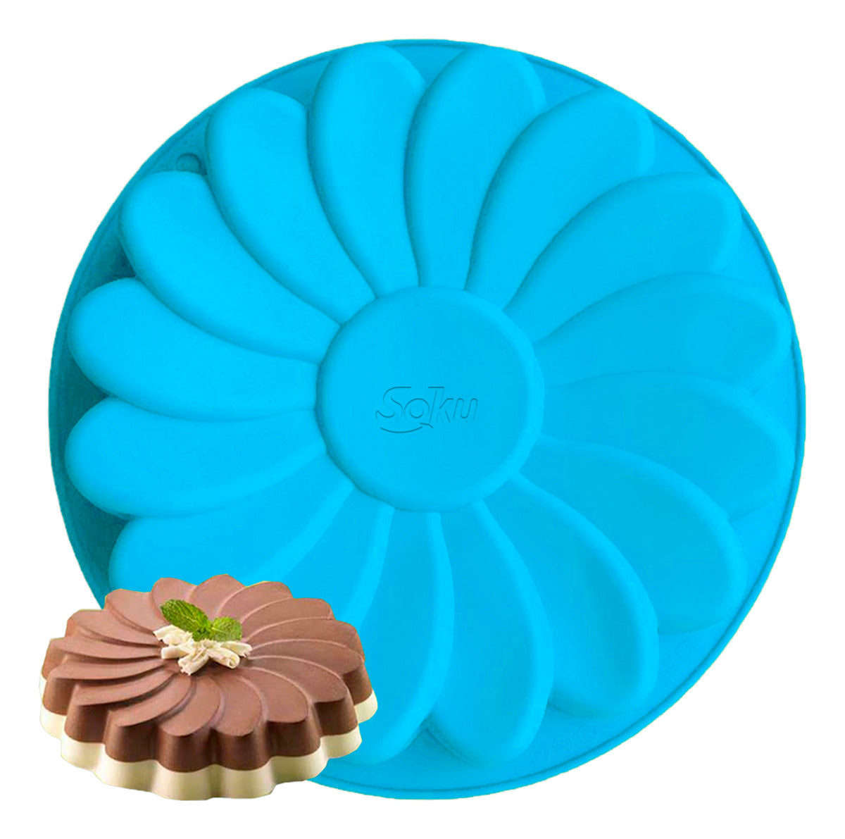 Soku Molde Silicona Flor Rosca Gelatinas Repostería