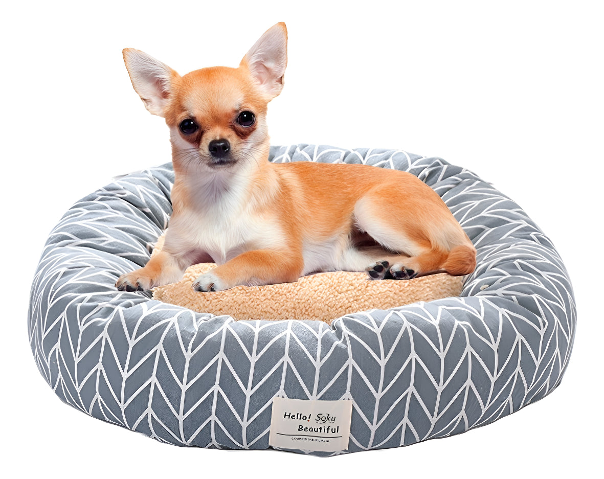 Cama Nido Perro Gato Firme Extra Suave Cojin Extraible Lino