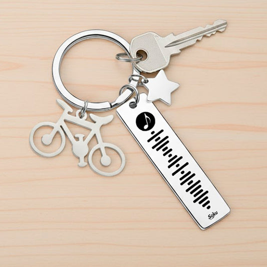 Soku Llavero Personalizado Acero Inoxidable Bicicleta Star