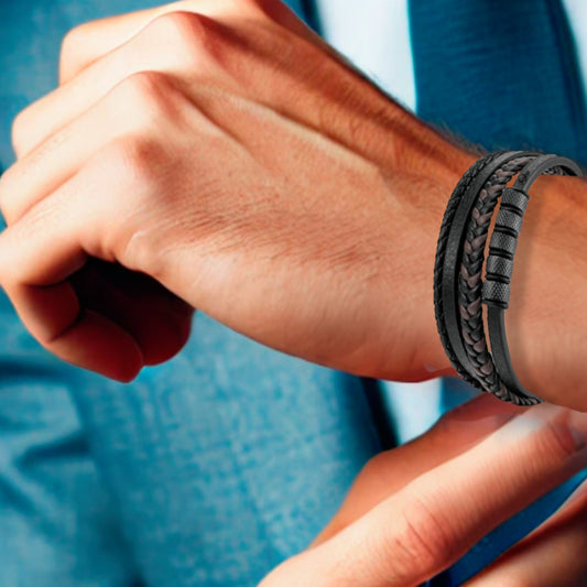 Soku Pulsera Personalizada Inoxidable Titanio Micro Piel