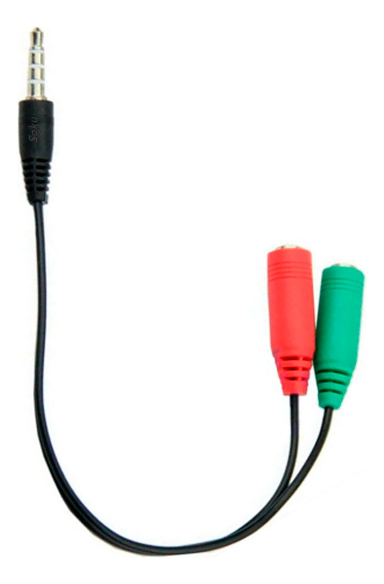 Cable Adaptador Auxilar 3.5 Microfono Audifono Concentrador