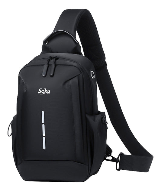 Soku Mochila De Pecho Audifonos Impermeable Estilo Calidad