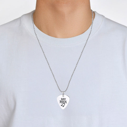 Soku Collar Dije Personalizado Colgante Púa Guitarra