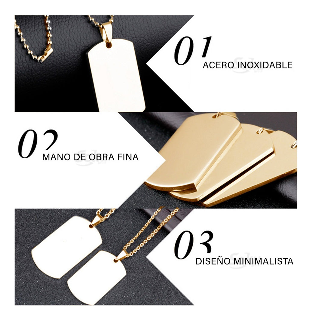 2 Placas Personalizadas Pareja Acero Inoxidable Firme