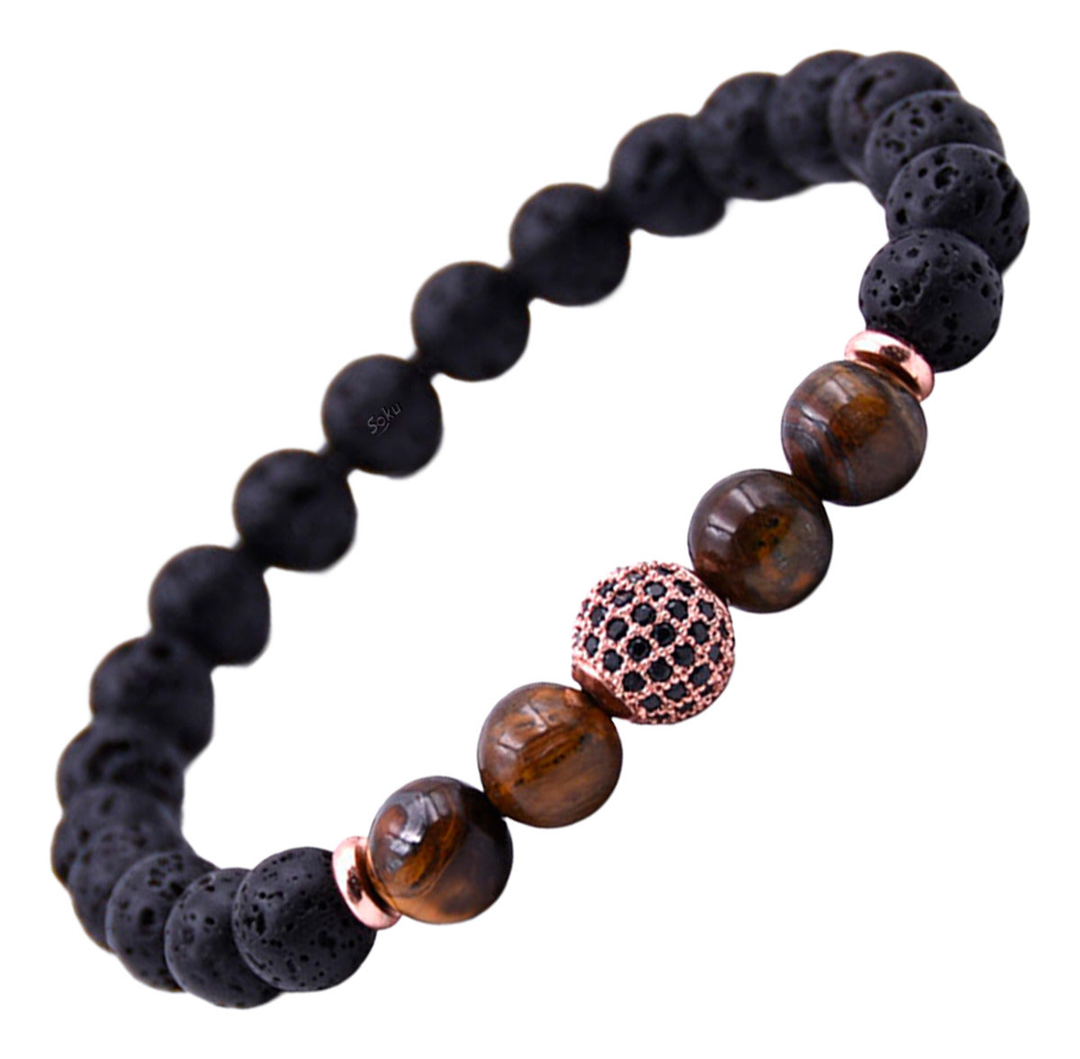 Pulsera Con Hematita Y Piedras Naturales Energia Proteccion