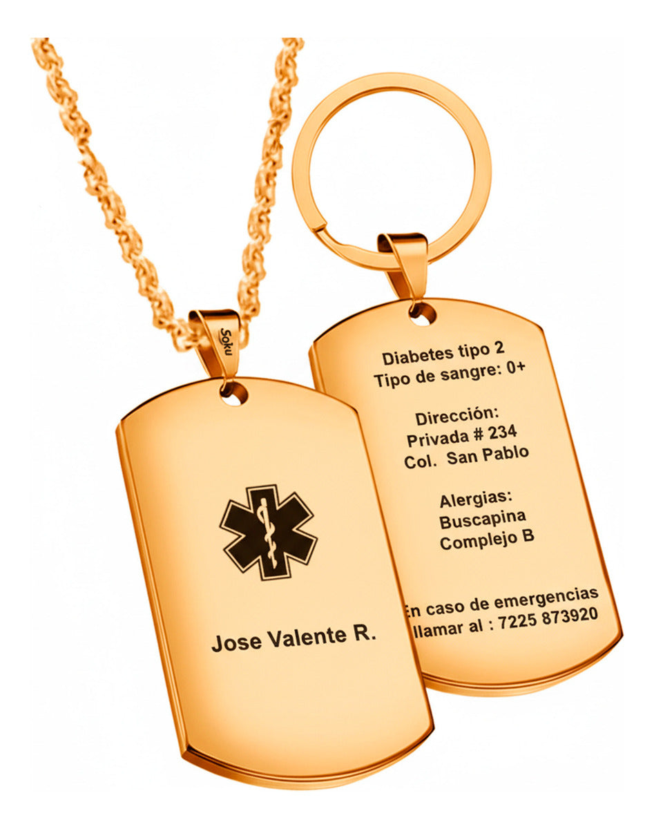 Soku Dije Placa Personalizada Emergencia Medica
